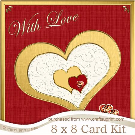 8 x 8 Elegant Hearts Kit with 3D Decoupage