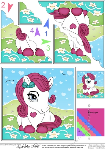 Cute Little Pony Scalloped Corner Stacker