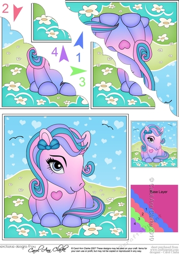 Cute Little Pony Scalloped Corner Stacker