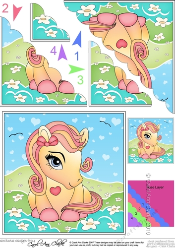 Cute Little Pony Scalloped Corner Stacker