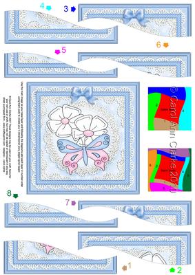 Fluttery Butterfly Quick Card with Wavy Spiral Side Stacker