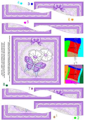Fluttery Butterfly Quick Card with Wavy Spiral Side Stacker