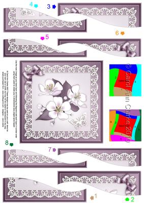 Apple Blossom Quick Card with Wavy Spiral Side Stacker
