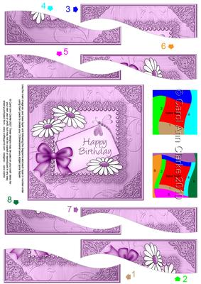 Daisies on Metallic Lace Wavy Spiral Side Stacker