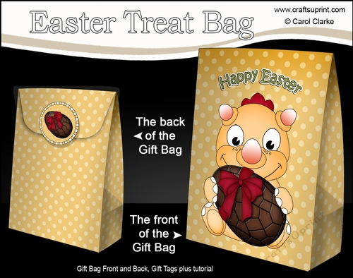 3D Easter Gift Bag Mini Kit - Cute Little Dinosaur