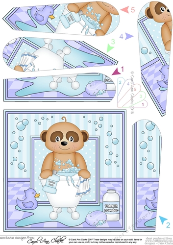 Cute Little Baby Meerkat Bathtub Fan Pyramage Topper
