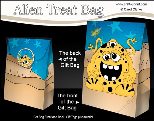 3D Gift Bag Mini Kit -  Cute Little Alien