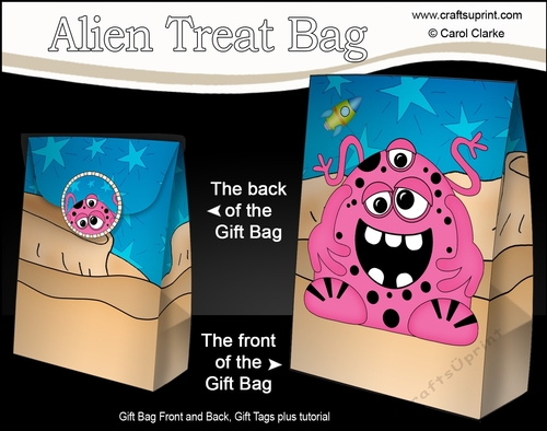 3D Gift Bag Mini Kit -  Cute Little Alien