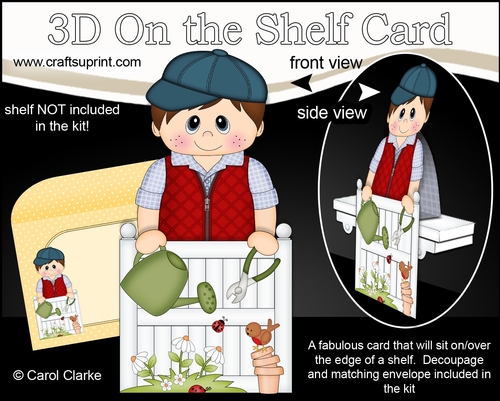 3D On the Shelf Card Kit - In the Garden - All is Blooming for Young Boy Aden