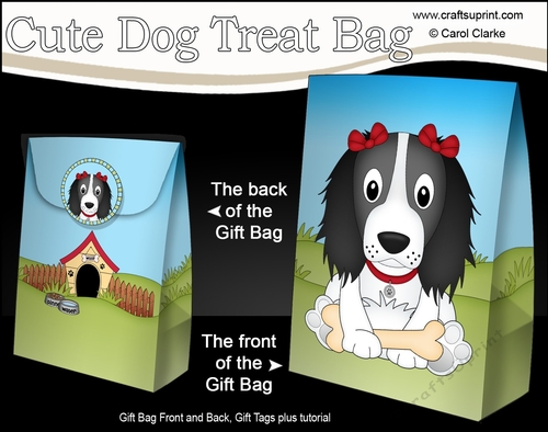 3D Gift Bag Mini Kit - Cute Little Springer Spaniel Dog Ludo