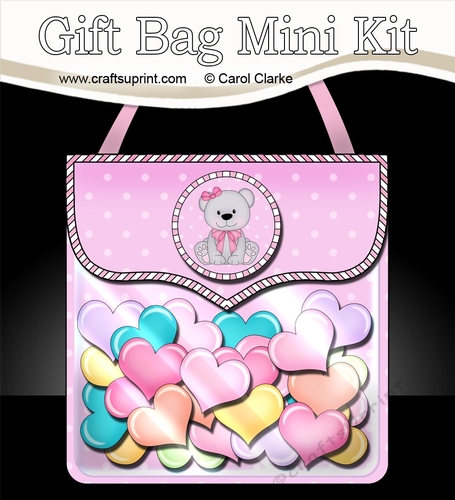3D Gift Bag Mini Kit - Cute Little Teddy