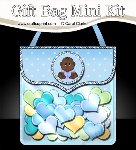 3D Gift Bag Mini Kit - Cute Little Ethnic New Baby Boy