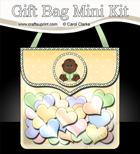 3D Gift Bag Mini Kit - Cute Little Ethnic New Baby