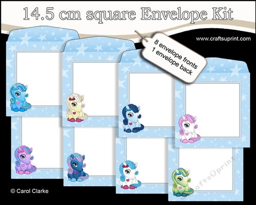 Cute Little Ponies 14.5 x 14.5 cm envelope Kit