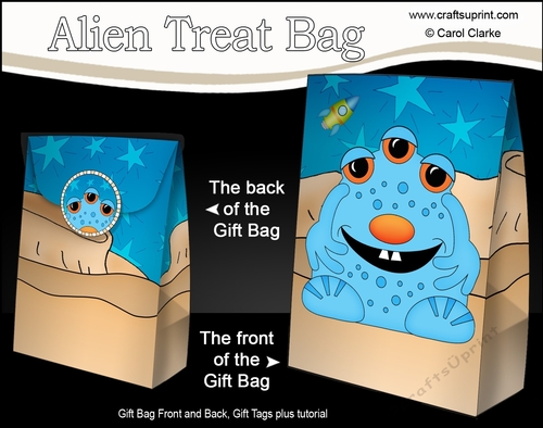 3D Gift Bag Mini Kit -  Cute Little Alien