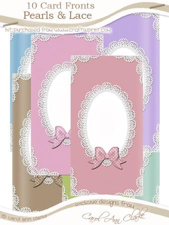 Dl Pearls and Lace Card Fronts Kit
