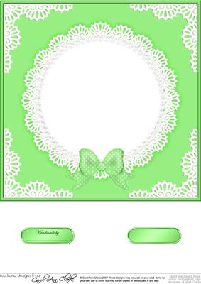 8 x 8 Pearls and Lace Card Front