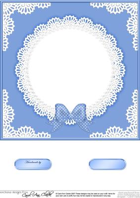 8 x 8 Pearls and Lace Card Front