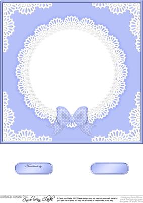 8 x 8 Pearls and Lace Card Front