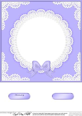 8 x 8 Pearls and Lace Card Front