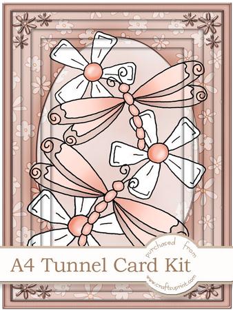 A4 Dreamy Dragonflies in Cinnamon Tunnel Card Kit