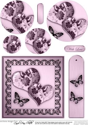 Elegant Romance Quick Card with Circle Pyramage Topper