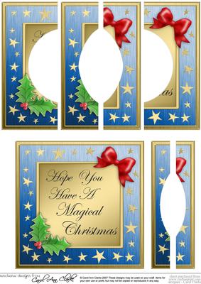 Elegant Christmas Greeting Card with Circular Side Stacker