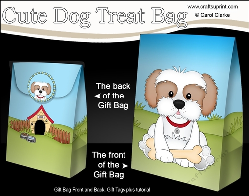 3D Gift Bag Mini Kit - Cute Little Cavachon Dog BoBo