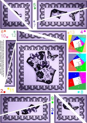 Elegant Boudoir Quick Card with Twisted Spiral Side Stacker