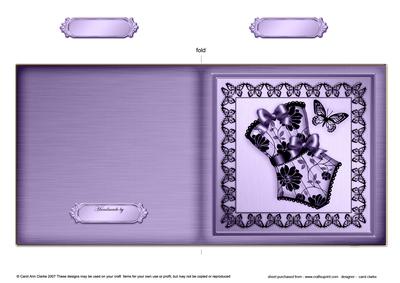 Elegant Boudoir Cut and Fold Card