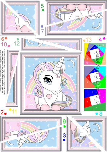 Cute Little Unicorn Twisted Spiral Side Stacker