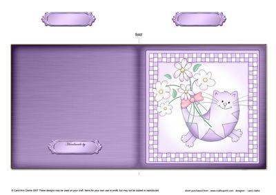 Cute Cat Cut and Fold Card