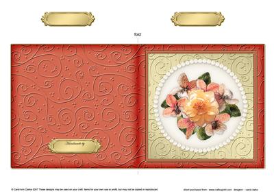 Flowers and Pearls Cut and Fold Card