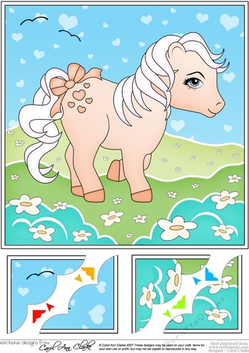 8 x 8 My Cute Little Pony Scalloped Corner Topper  