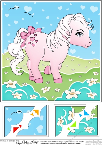 8 x 8 My Cute Little Pony Scalloped Corner Topper  