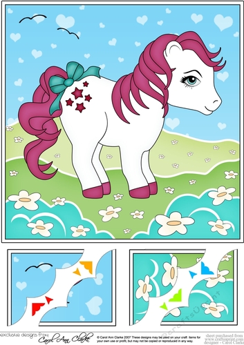 8 x 8 My Cute Little Pony Scalloped Corner Topper  