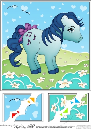 8 x 8 My Cute Little Pony Scalloped Corner Topper  
