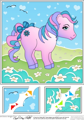8 x 8 My Cute Little Pony Scalloped Corner Topper  