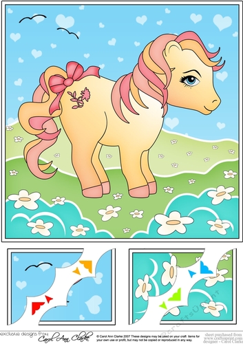 8 x 8 My Cute Little Pony Scalloped Corner Topper  