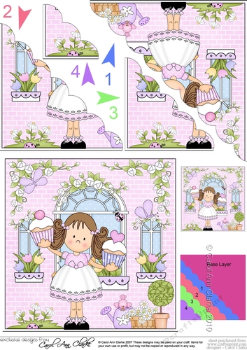 Rose Cottage Girlz Scalloped Corner Stacker