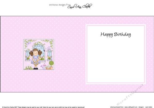 Rose Cottage Girlz square landscape insert