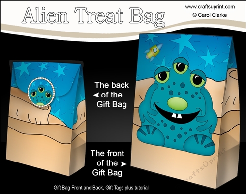 3D Gift Bag Mini Kit -  Cute Little Alien