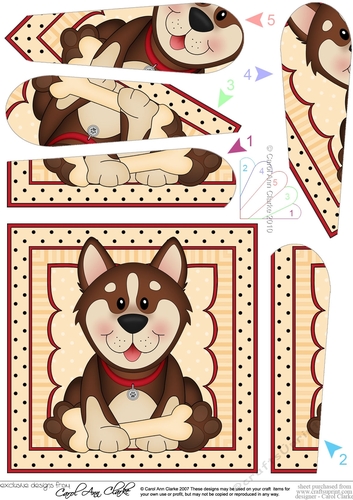Fan Pyramage Topper - Cute Little Husky Dog