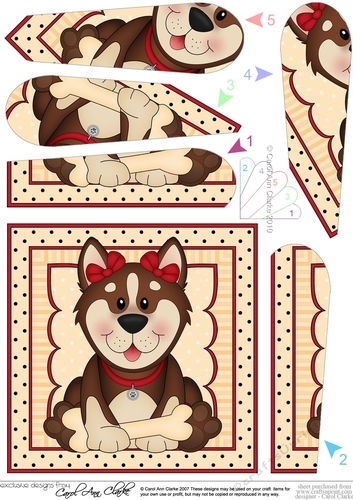 Fan Pyramage Topper - Cute Little Husky Dog