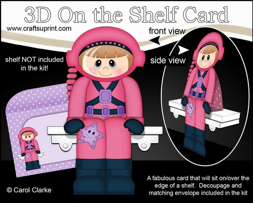 3D On the Shelf Card Kit - Deep Sea Diver Dawna is making a Splash