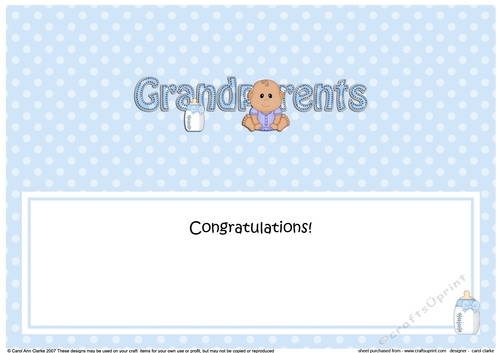 Large DL Ethnic Congratulations NEW GRANDPARENTS insert