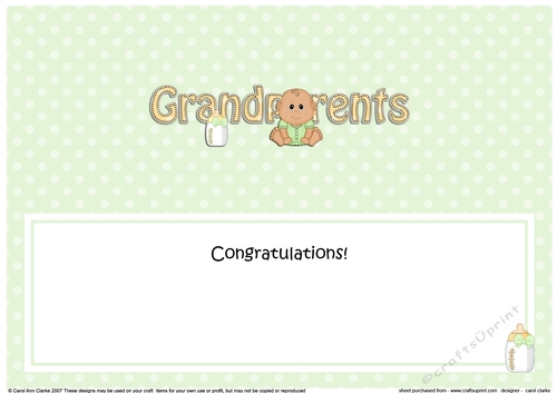 Large DL Ethnic Congratulations NEW GRANDPARENTS insert