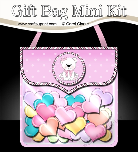 3D Gift Bag Mini Kit - Cute Little Teddy