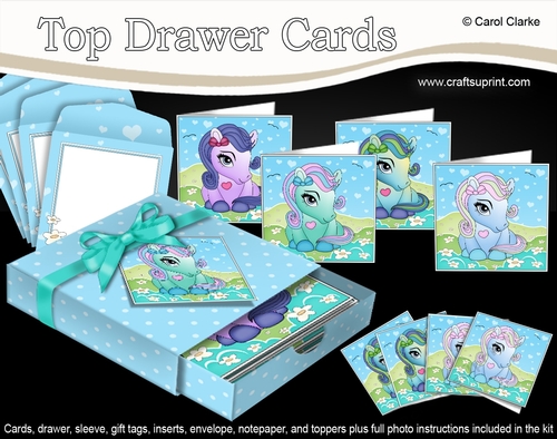 3D Top Drawer Cards Bumper Kit  -  Cute Little Ponies