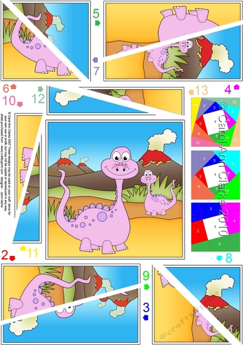 Cute Dinosaur Twisted Spiral Side Stacker